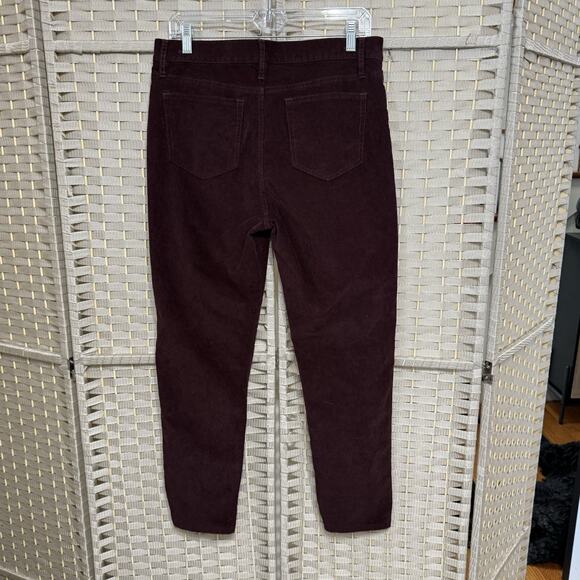 Garnet Hill Skinny Corduroy Jeans Women’s 8 Wine Brown Stretch 5 Pocket Pants - Picture 2 of 10